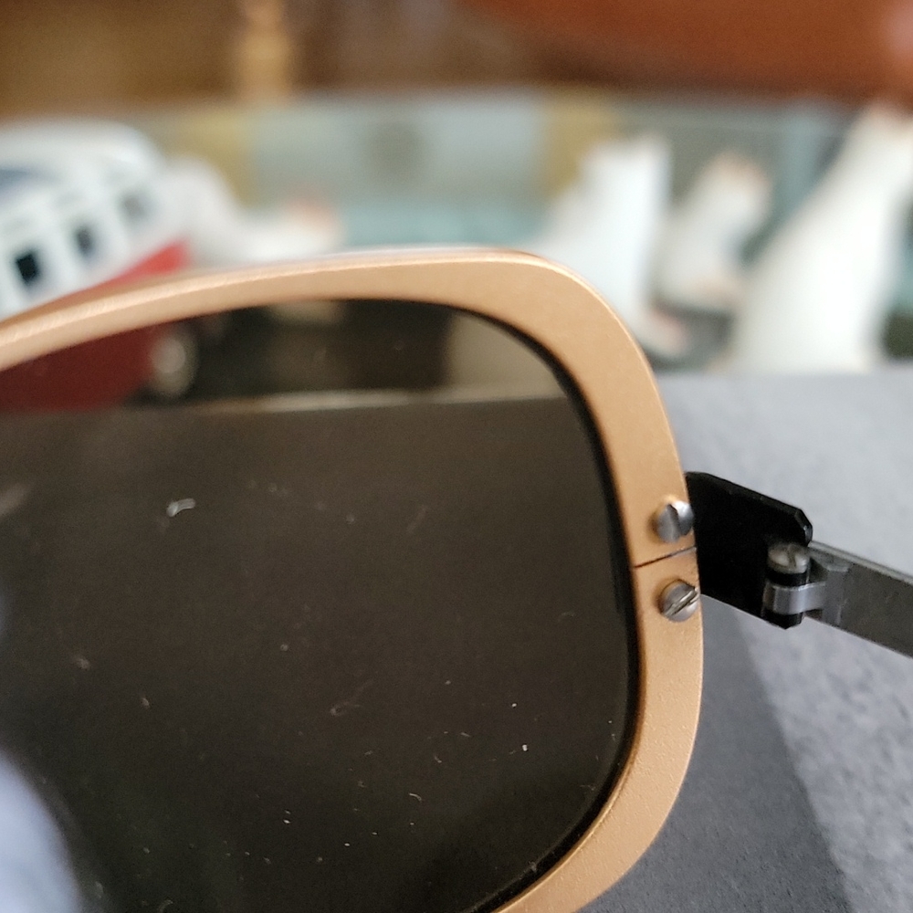 Vintage Mod Rose Gold/Silver/Black Metal Sunglasses - Picture 6 of 7